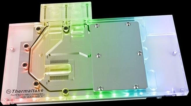 Thermaltake Pacific V-GTX 1080 Ti Plus MSI Gaming GPU Block transparent