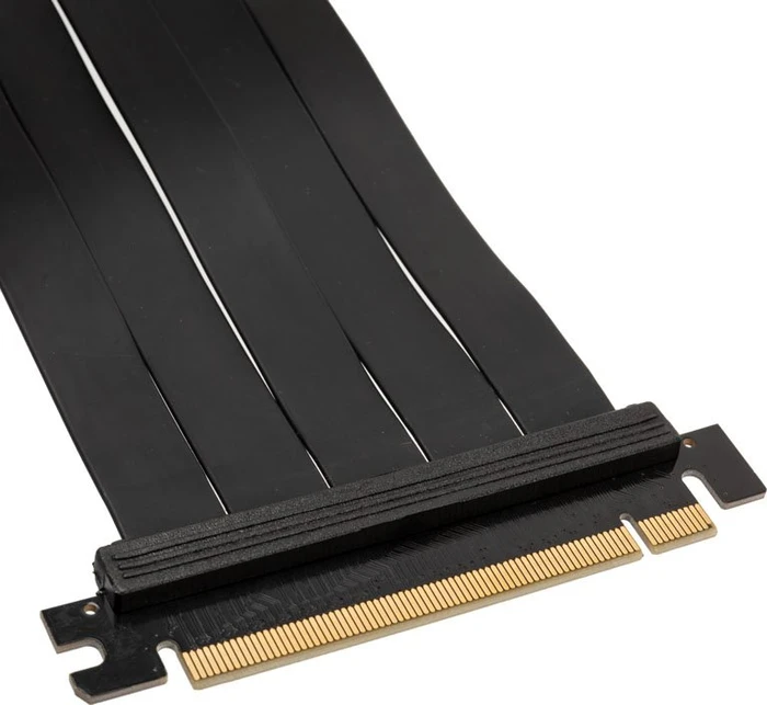 Akasa Riser Black Pro, Riser Card Cable, inkl. PCI-Slot Blende, gewinkelt, PCIe 3.0, 200mm
