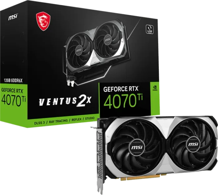 MSI GeForce RTX 4070 Ti Ventus 2X 12G, 12GB GDDR6X, HDMI, 3x DP