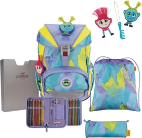DerDieDas ErgoFlex Hippie Hair Schulrucksack-Set, 5-tlg.