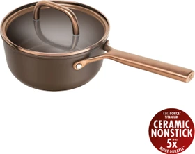 Zwilling Milano Stieltopf mit Glasdeckel 18cm braun