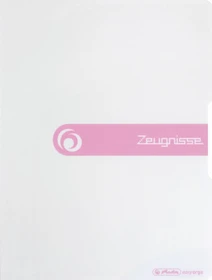 Herlitz easy orga to go Sichtbuch für Zeugnisse, A4, weiß/rosa, inkl. 20 Klarsichthüllen
