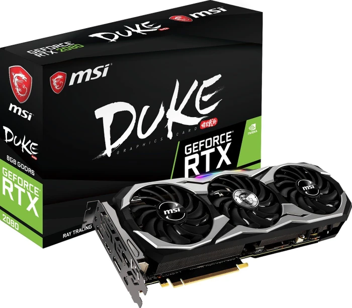 MSI GeForce RTX 2080 Duke 8G, 8GB GDDR6, HDMI, USB-C, 3x DP