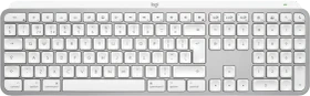 Logitech Keys S for Mac, Pale Grey, weiß/grau, LEDs weiß, Logi Bolt, USB/Bluetooth, UK
