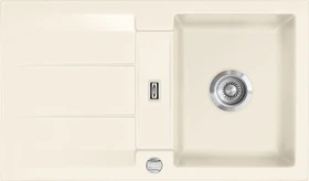 systemceram Genea 87 F Einbau Becken reversibel mit Ablauffernbedienung magnolie