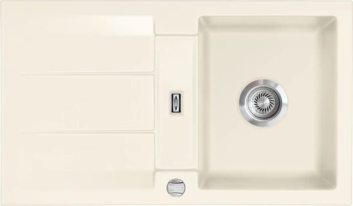systemceram Genea 87 F Einbau Becken reversibel mit Ablauffernbedienung magnolie