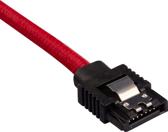 Corsair Premium Sleeved SATA 6Gb/s Kabel rot 0.3m