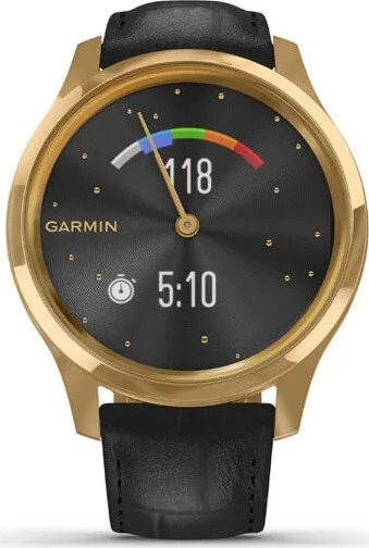 Garmin vivomove Luxe Aktivitäts-Tracker black embossed/24k gold