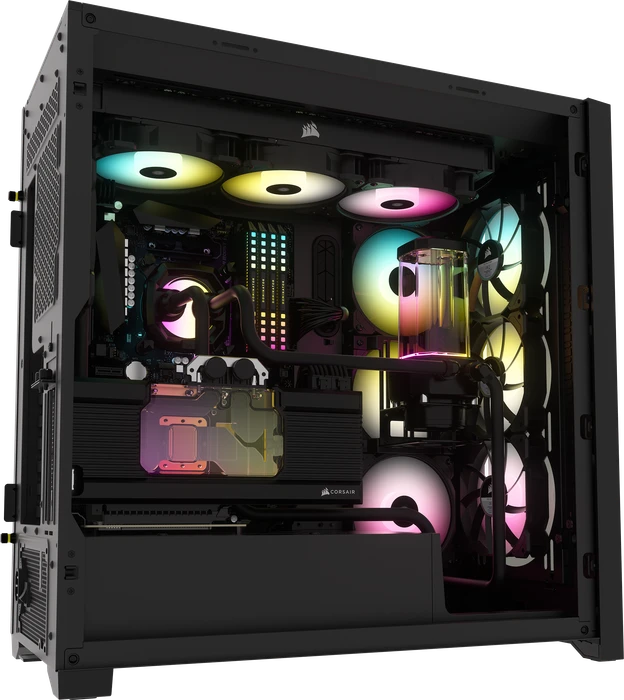 Corsair iCue 5000X RGB, schwarz, Glasfenster