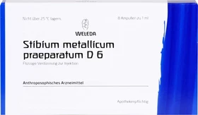 Weleda Stibium Metallicum Praeparatum D6 Injektion Ampullen, 8 Stück