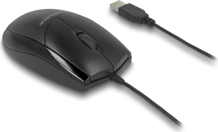 DeLOCK Optical Silent Mouse, schwarz, USB