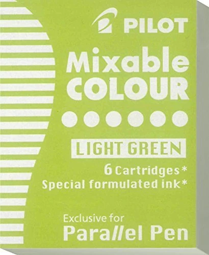Pilot Patrone Parallel Pen Standard-Tintenpatrone hellgrün, 6er-Pack