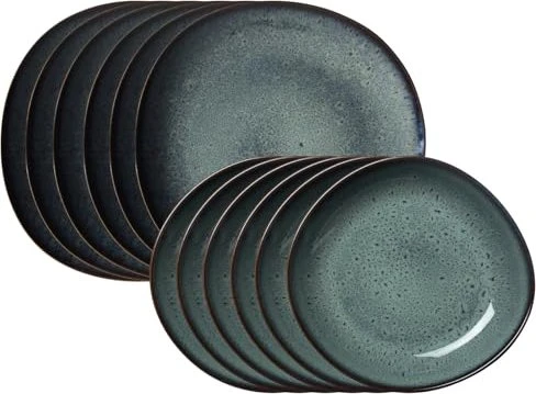 like by Villeroy & Boch Lave Gris Tafelservice, 12-tlg.