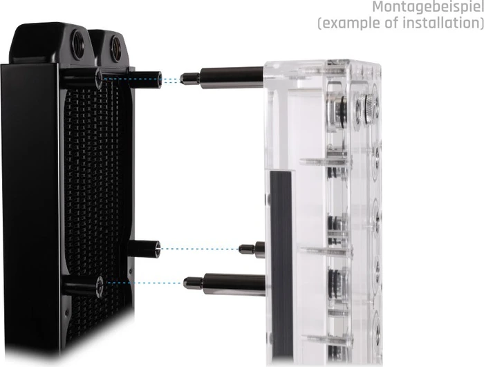 Alphacool Core Push Mounting 50mm M3/M4/UNC 6-32, 4er-Pack
