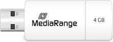 MediaRange USB Speicherstick Color Edition 4GB weiß/rot, USB-A, USB 2.0