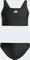 adidas 3-Sreifen V-Back Bikini-Set schwarz/weiß (Junior) Vorschaubild