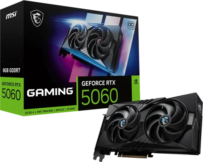 MSI GeForce RTX 5060 8G Gaming OC, G5060-8GC, 8GB GDDR7, HDMI, 3x DP
