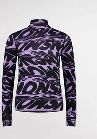 Mons Royale Cascade Merino Base Layer Funktionsshirt langarm signal lost lupin (Damen)