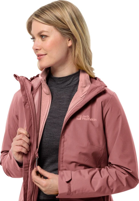 Jack Wolfskin Moonrise 3in1 Funktionsjacke red ochre (Damen)