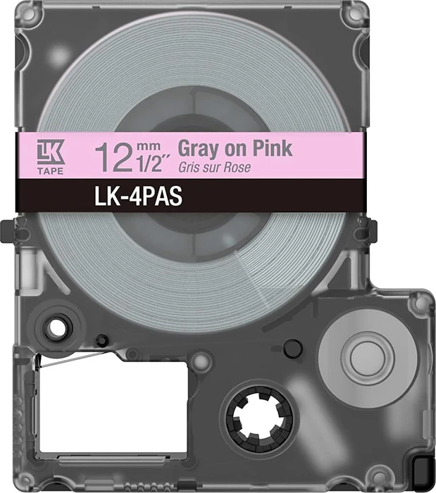 Epson LK-4PAS Beschriftungsband, 12mm, grau/rosa