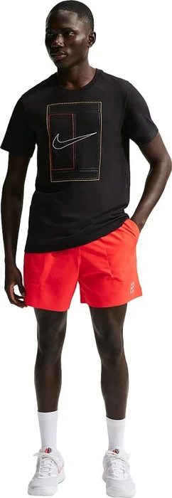Nike Court Dri-FIT Advantage Hose kurz chile red/white (Herren)