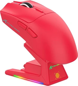 Attack Shark X1 Tri-mode Wireless Gaming Mouse mit Ladestation, rot, USB/Bluetooth