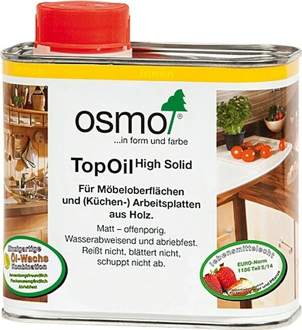Osmo TopOil Hartwachs-Öl innen akazie matt (RAL3061), 500ml