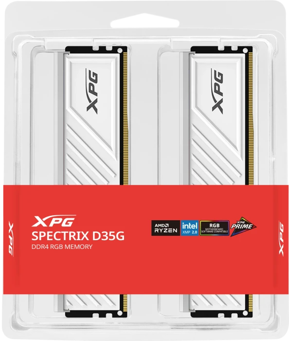 ADATA XPG Spectrix D35G White Edition UDIMM 16GB Kit, DDR4-3600, CL18-22-22
