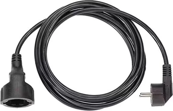 Bachmann Netzkabel Schuko-Verlängerung schwarz, 2m