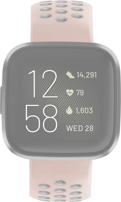 Hama Ersatzarmband Sport für Fitbit Versa 2 grau/rose