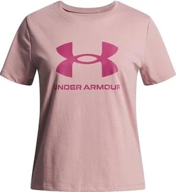 Under Armour Big Logo Funktionsshirt kurzarm tourmaline pink/fuchsia dusk (Junior)