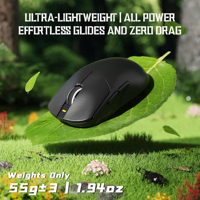 Attack Shark X8 SE Tri-mode Wireless Gaming Mouse, schwarz, USB/Bluetooth