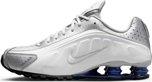 Nike Shox R4 white/metallic silver/deep royal blue (Herren)