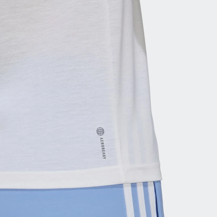 adidas Aeroready Train Essentials Minimal Branding Funktionsshirt kurzarm weiß (Damen)