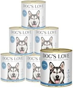 PetCo Dog's Love Classic Fisch mit Amaranth, Karotte und Löwenzahn, 4.80kg (6x 800g)