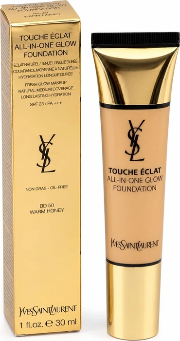 Yves Saint Laurent Touche Éclat All-in-One Glow Foundation BD50 warm honey, 30ml