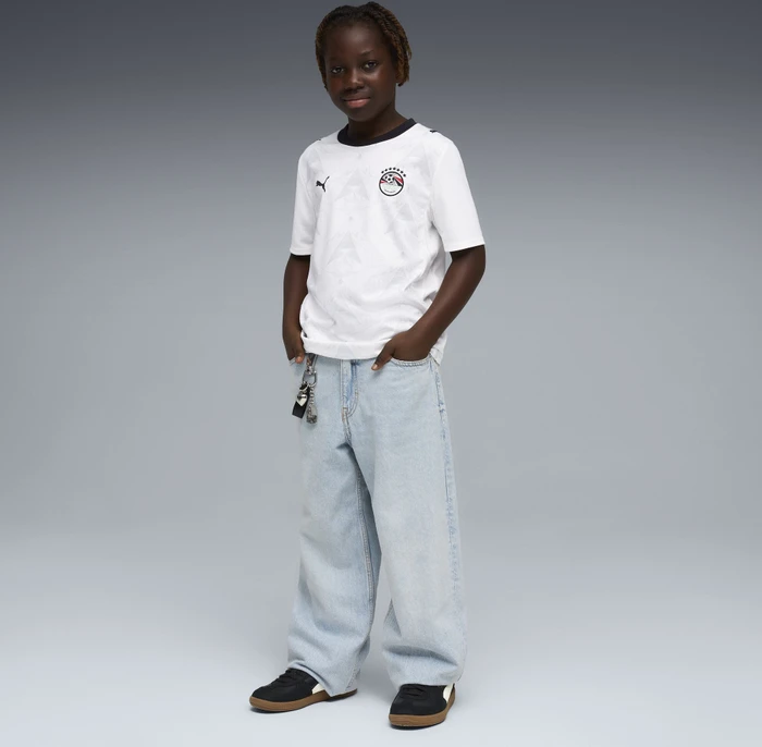 Puma FIFA WM 2026 Ägypten Auswärtstrikot kurzarm puma white/feather gray (Junior)
