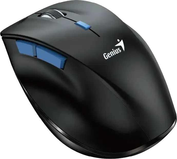 Genius Ergo 8230S BT Pro Ergonomic Wireless Silent Mouse schwarz/blau, USB/Bluetooth