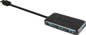 Transcend HUB2 USB-Hub, 4x USB-A 3.0, USB-A 3.0 [Stecker] (TS-HUB2K)