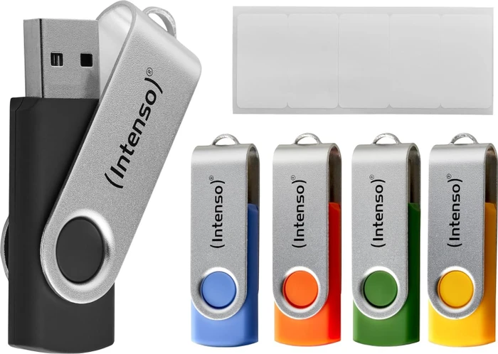 Intenso Office Line Multipack 16GB mehrfarbig, USB-A, USB 3.2 Gen 1×1, 5er-Pack