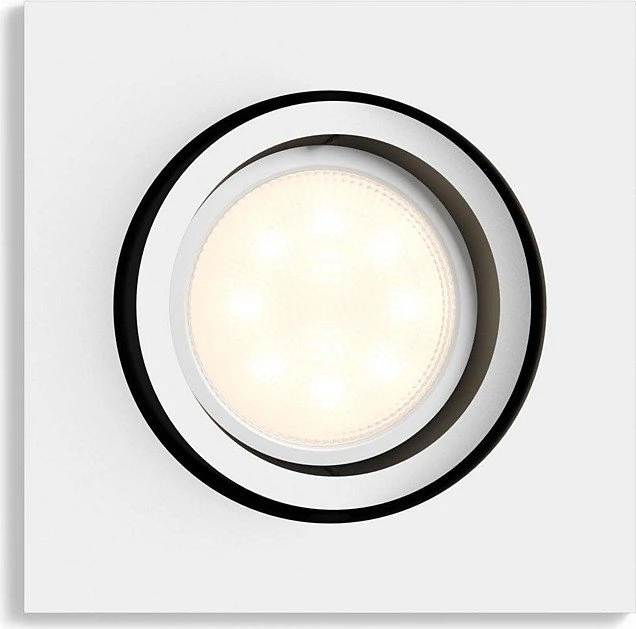 Philips Hue White Ambiance Milliskin Einbauleuchte eckig weiß