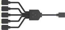 Cooler Master 3-Pin ARGB 1-to-5 Splitter Kabel 58cm, schwarz, 5-fach