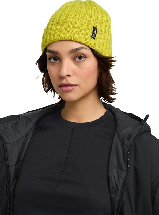 Jack Wolfskin Rib Knit Beanie chartreuse
