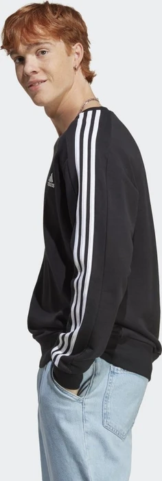adidas Essentials French Terry 3-Streifen Sweatshirt schwarz (Herren)
