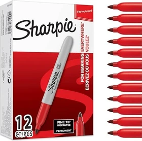 Sharpie Fine Point Permanentmarker rot, 12er-Pack
