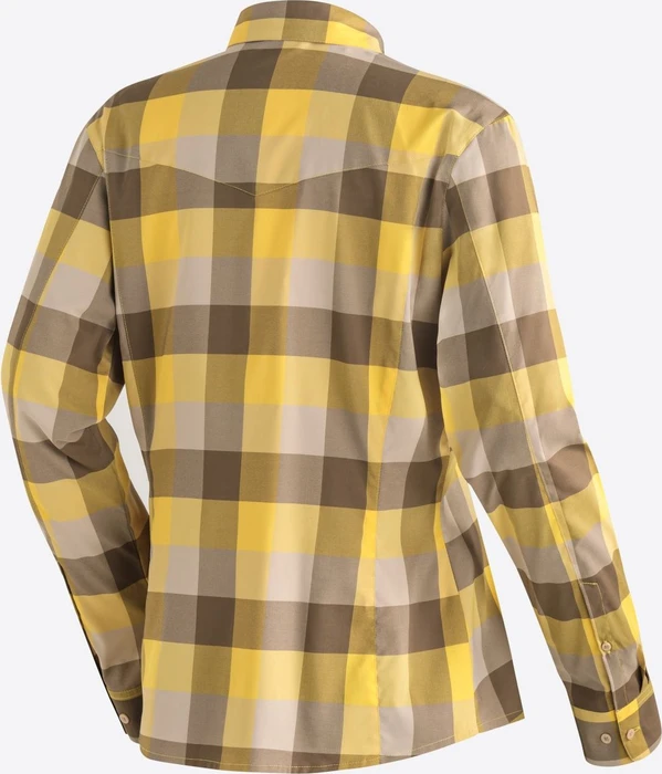 Maier Sports Kendra Hemd langarm yellow check (Damen)