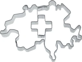 Städter Ausstecher Kontur Schweiz mit Kreuz 8.5cm