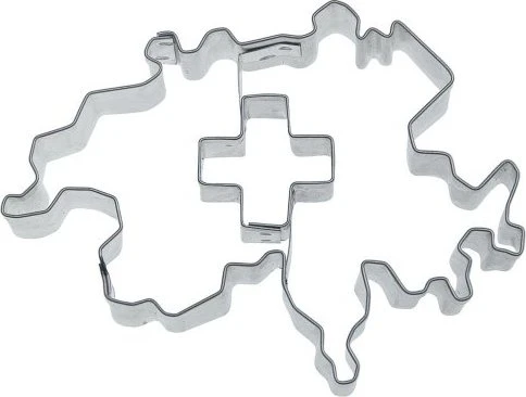 Städter Ausstecher Kontur Schweiz mit Kreuz 8.5cm