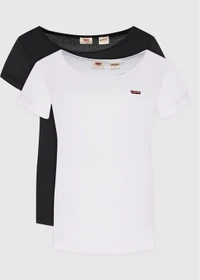 Levi's The Perfect 2er-Pack T-Shirt kurzarm white/mineral black (Damen)