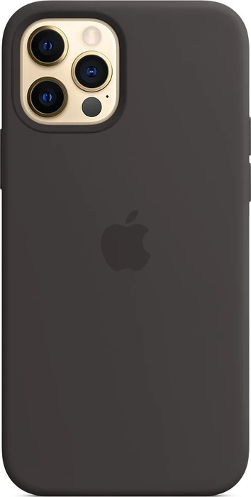 Apple Silikon Case mit MagSafe für iPhone 12/iPhone 12 Pro schwarz